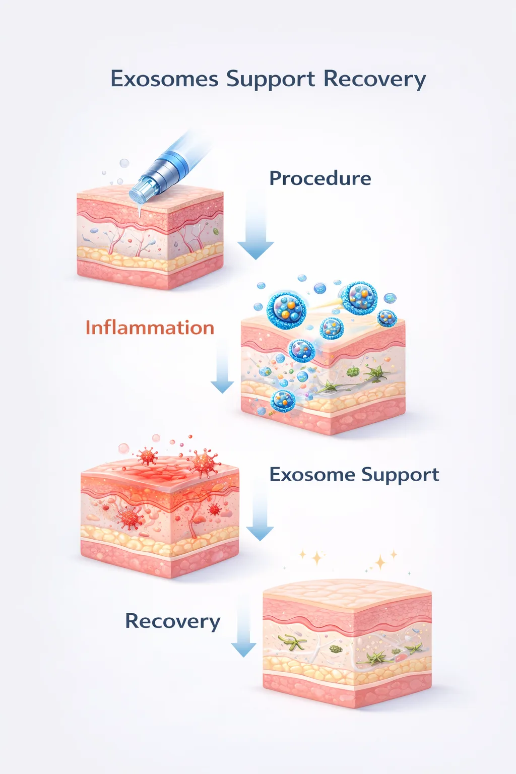 What Are Exosomes In Aesthetic Medicine And How Do They Work? 4 Infographic: Exosomes Support Recovery