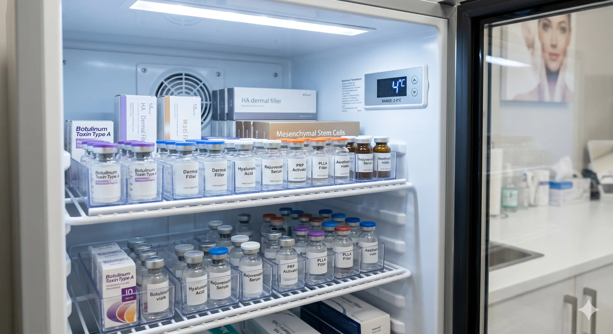 Cold Chain Shipping Protocol: Aesthetic Products Maintained In A Clinical 2 To 8 Degrees Medical Refrigerator.